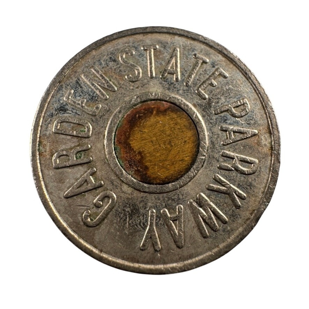 Vintage Garden State Parkway GSP Car Fare Only Transit Token NJ Bimetallic Coin